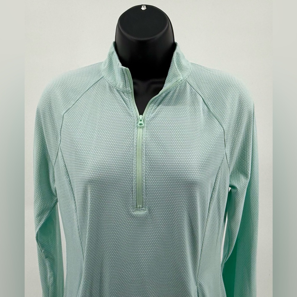 Tommy Bahama Golf 1/4 Zip Waffle Textured‎ Pullover Top Aqua Women’s Medium M